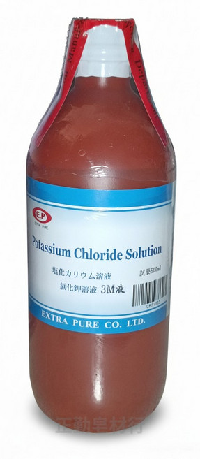 3M 氯化鉀溶液 試藥級 500ml, 1個