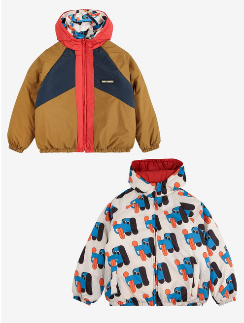 보보쇼즈 25FW 아동 리버서블 점퍼 Doggy reversible anorak B225AC118