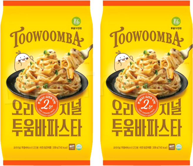 이가자연면 오리지널 투움바파스타, 2개, 359g