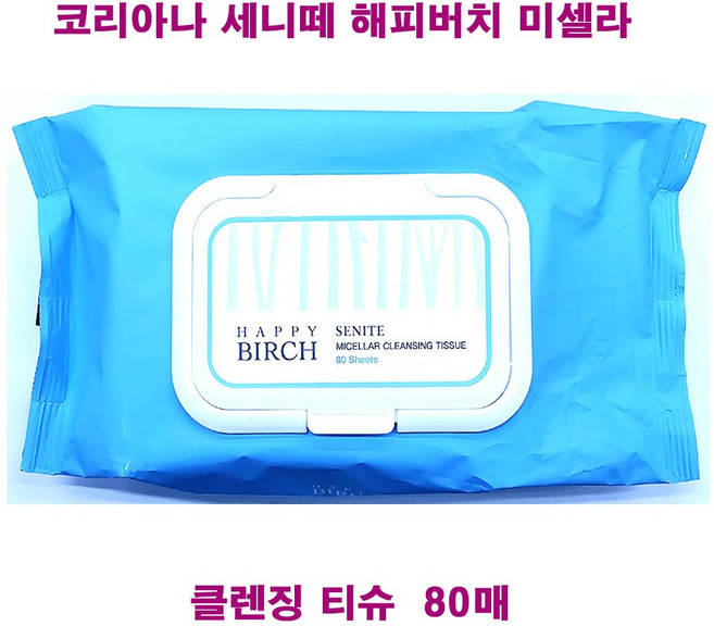 세니떼 코리아나 세니떼 해피버치 클렌징티슈, 80매입, 2개