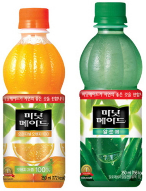 미닛메이드 오렌지 350ml 12입+알로에 350ml 12입, 1세트