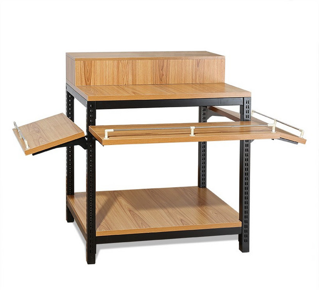 계단식 우드 선반 진열대 베이커리 카페 빵 과일 매대 조립식 앵글 선반, 계단식 우드선반 진열대, 1개