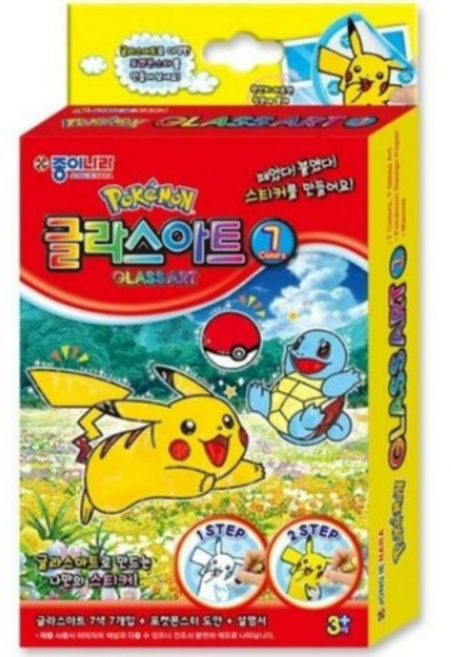 종이나라 포켓몬 글라스아트, 혼합색상, 1개