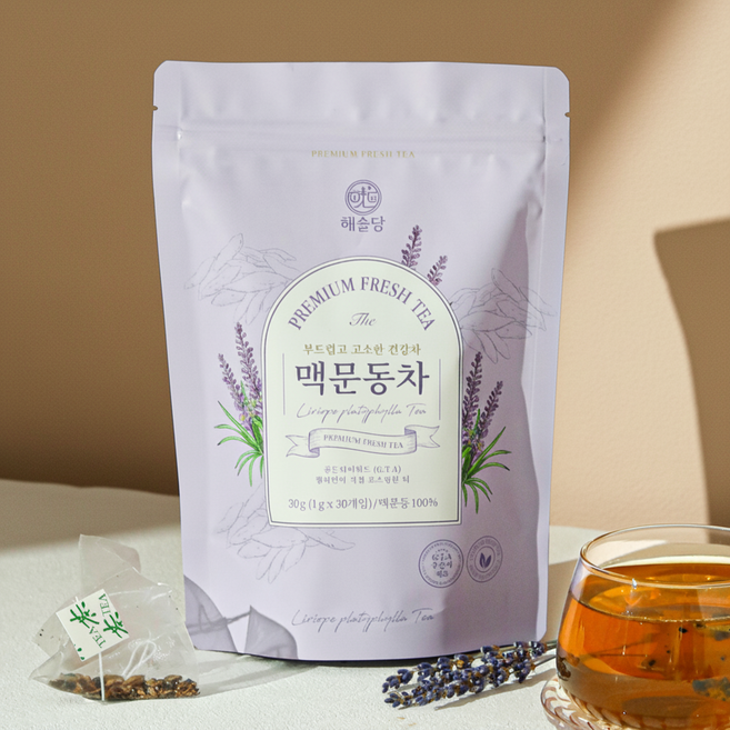 [골든티어워드 우승] 해솔당 국산 볶은 맥문동차 안전한 삼각필터, 1개, 30개입, 1g