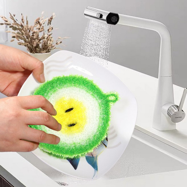 청사과 모양 주방걸레 귀여운 과일 디자인 설거지걸레 과일수세미 수세미 과일수세미 실리콘수세미 과일전용수세미 사과수세미 스펀지수세미 과일세척수세미 선우랜드수세미 과일, 1개, 1개