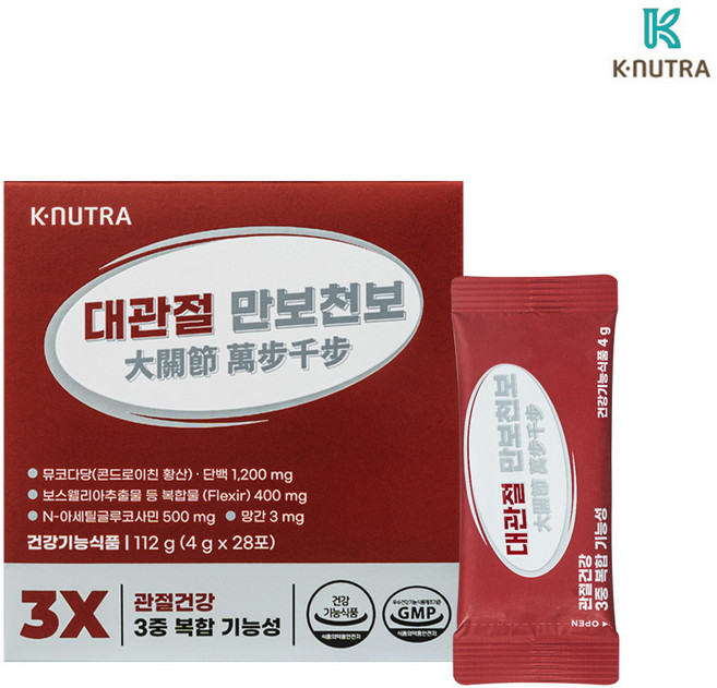 케이뉴트라 대관절 만보천보 콘드로이친 보스웰리아 글루코사민 관절&연골 영양제, 28회분, 1박스