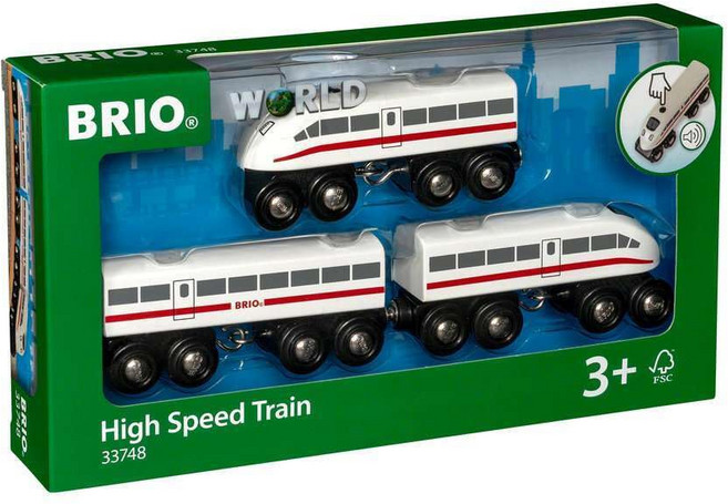 BRIO WORLD 사운드가있는 고속 트레인 33748, 1개