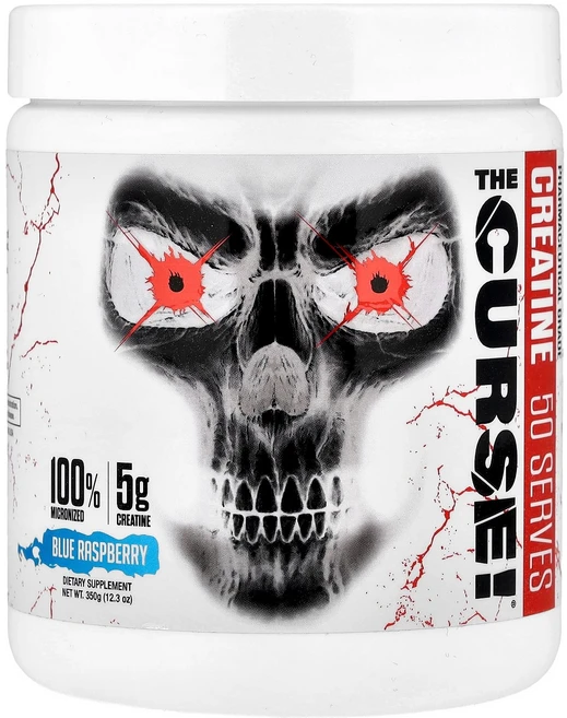 JNX Sports The Curse!® Creatine Blue Raspberry 12.3 oz 350 g, 348 g, 1개, 350g - 쿠팡