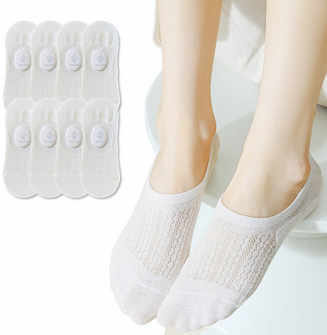 애플민트 여성 여름 양말 메쉬 레이스 페이크삭스 벗겨지지 않는 덧신