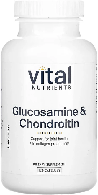 몸관리하세요 겨울입니다 Vital Nutrients 글루코사민 및 콘드로이틴 캡슐 120정 특별관리진행, VitalNutrients글루코사민및콘드로이틴캡슐120, 1개 - 쿠팡