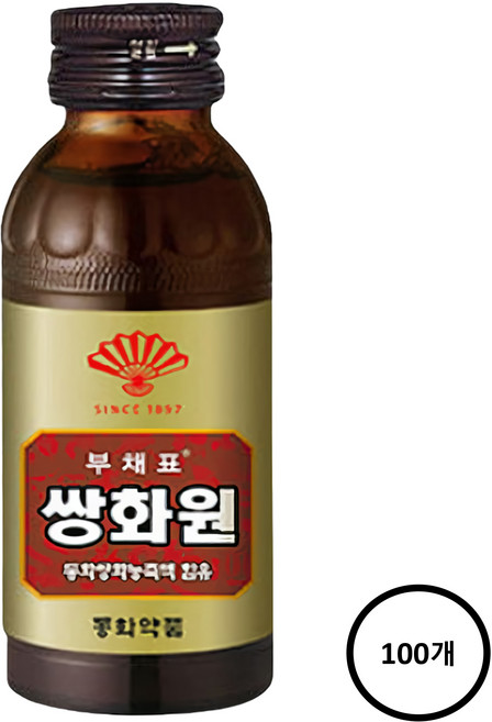 [부채표] 부채표 쌍화원 100병, 100ml, 100개