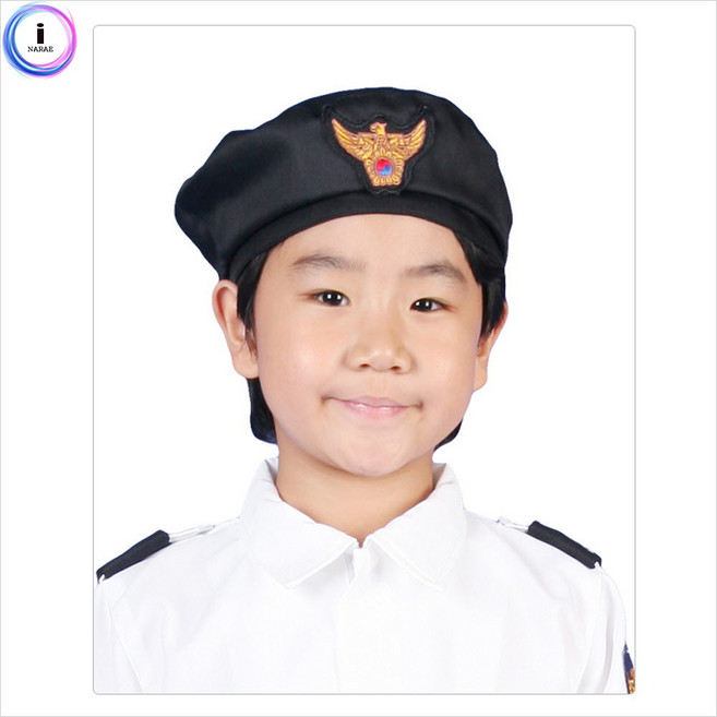 어린이 코스튬 경찰 모자 아동베레모 유아경찰복