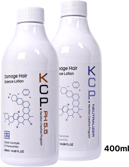 이스티프 KCP 산성펌제 극손상 미용실 손상모 파마약 데미지케어 클리닉펌1제 2제, 1개, 400ml