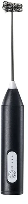 미니 우유 Frother USB 충전식 3 속도 폼 메이커 커피 털 믹서 전기 핸들 블렌더 계란 비터 뜨거운 요리 도, 1개, 01 검정색, 1ml