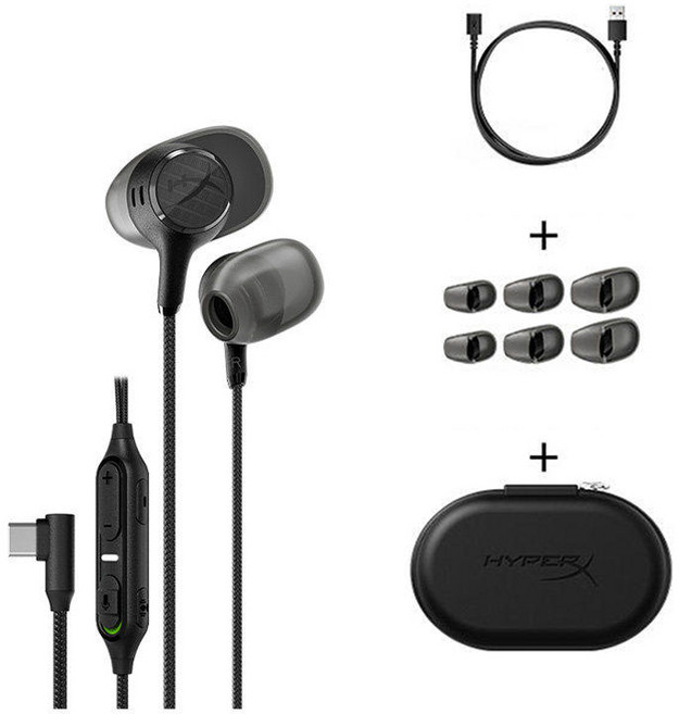 하이퍼엑스 Cloud Earbuds III S 유선이어폰, 블랙