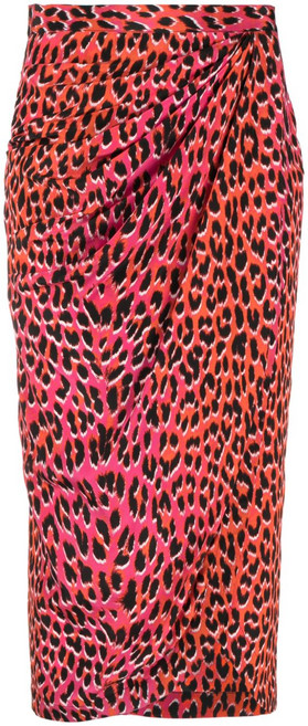 쟈딕앤볼테르 자멜리아 레오파드 프린트 실크 스커트