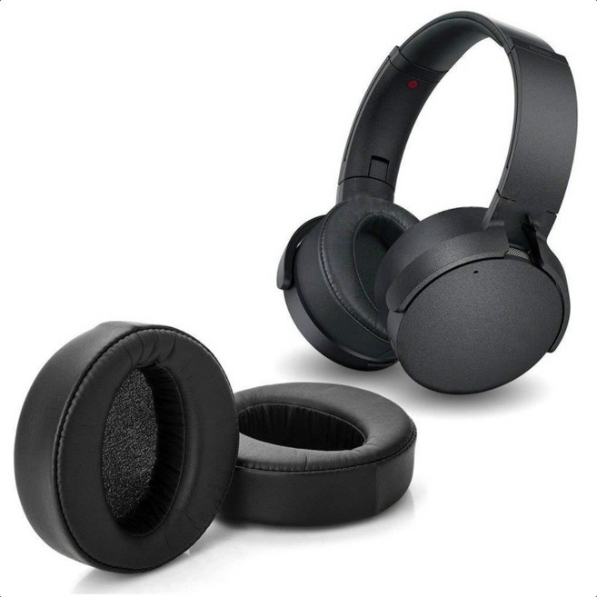소니 MDR XB950BT xb950n1 xb950b1 헤드폰 용 이어 패드 호환 귀마개 쿠션 교체 이어폰, [블랙]전용 이어패드 (1쌍:2개)
