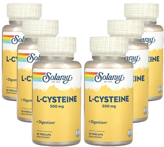 쏠라레이 l-시스테인 500mg 30 베지캡슐, 6개, 30정 - 쿠팡