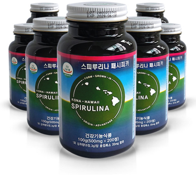 하와이안스피루리나 패시피카 골드 200정 7병 / 면역력, 7개