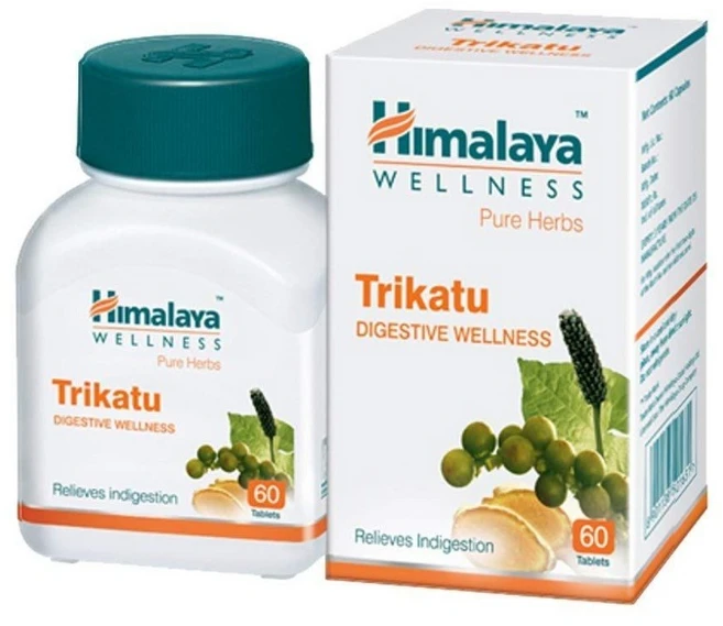 Himalaya 히말라야 웰빙 퓨어 허브 트리카투 소화 건강 60정, 1개 - 쿠팡