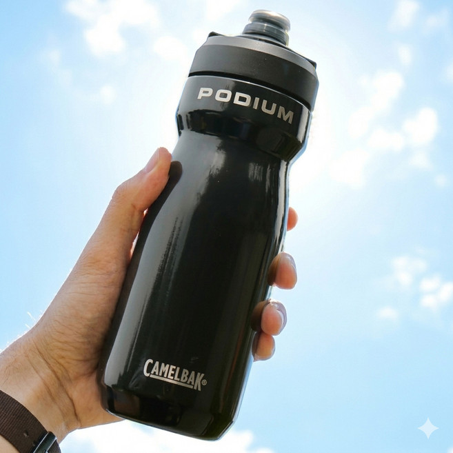 카멜백 포디움 스틸 530ml 보냉 물통 러닝 자전거 등산, Black, 1개