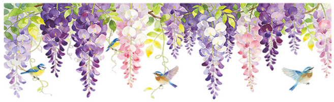 월간리빙 인테리어 데코 창문 포인트 식물 스티커, 퍼플A