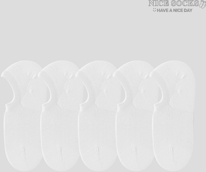 여성 면 95% 페이크삭스 논슬립 안벗겨짐 양말 5켤레 세트