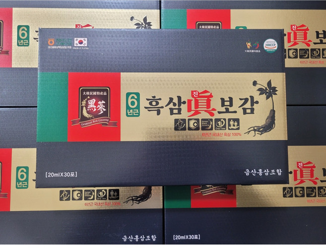 6년근 흑삼진보감 스틱 20mlX30포 1BOX 흑삼스틱, 30개, 20ml