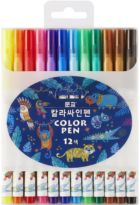 3500 사파리 (무독성) 칼라 싸인펜 12색