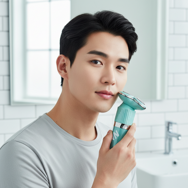 보만 마그넷 원터치 전기면도기 + 코털 트리머 세트, EIS321T6M+NT100S6M, 민트 MINT