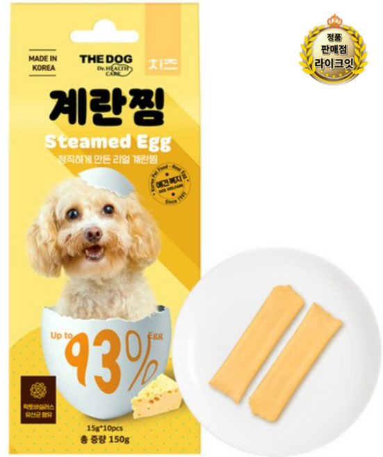 더독 강아지 계란찜 스틱 10p, 치즈계란찜, 150g, 2개