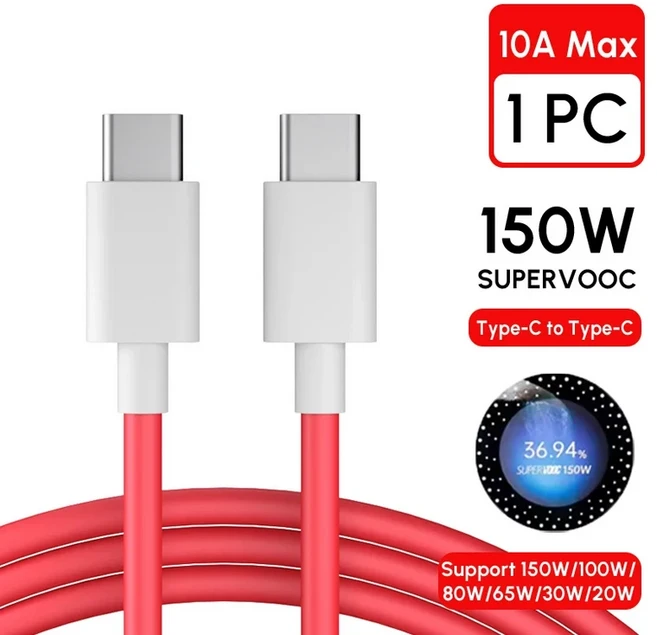 150W 100W 원플러스 충전 케이블 10A 8A 타입 C 슈퍼부스트 고속 충전 코드 원플러스 13R 13 12 12R 11 10, 02 10A USB C to USB C, 03 2미터