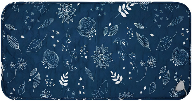 한일상사 정원 양면 전기방석, 네이비, 2인용(44 x 87 cm)