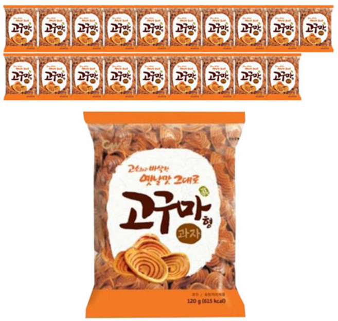 청우 고구마형과자, 120g, 20개