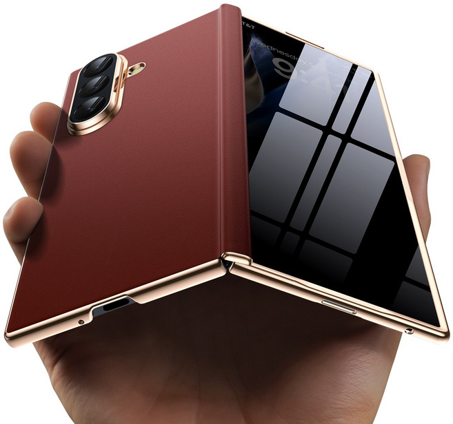 YOOVEI 삼성 갤럭시 Z 폴드7 마그네틱 케이스 순가죽 고화질 화면보호필름 포함 힌지보호 맥세이프 호환