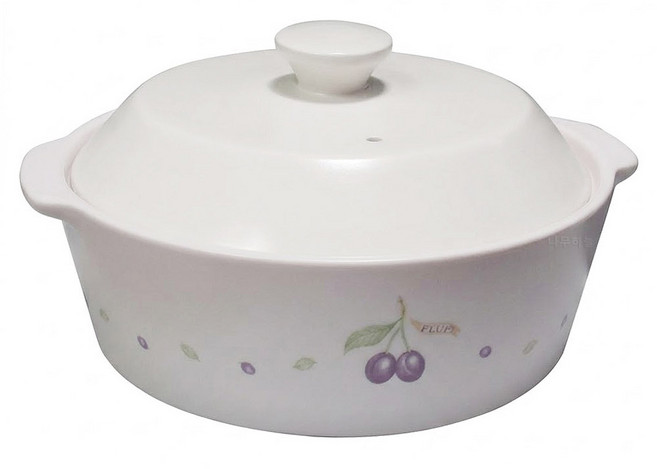 코렐쿡 플럼 IH인덕션 세라믹 도자기 내열직화냄비-24전골/1.7L/화이트/1개 (CK-PU-24), 1개
