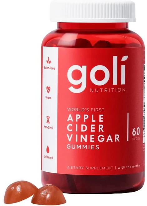 Goli 애플 사이다 비니거 구미, 60정, 1개 - 쿠팡