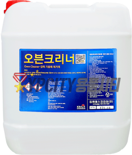 오븐크리너 18.75L 강력 기름때 제거제 주방 오븐 후드 렌지 세정제 바닥 청소 세제, 1개