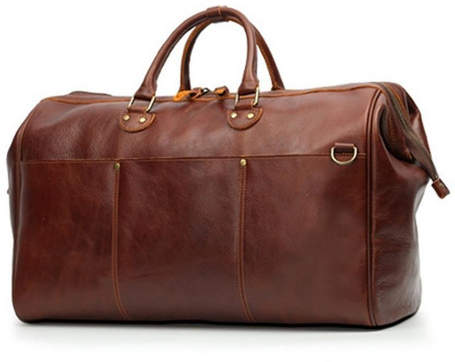 출장용 빈티지 스타일 소가죽 남자보스턴백 해외여행가방 제주도가방 여행수납용