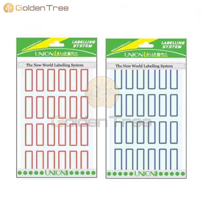 골든트리 일반견출지 224 12 x 31mm 이름스티커 인덱스 라벨스티커, 적색 24P 10매입