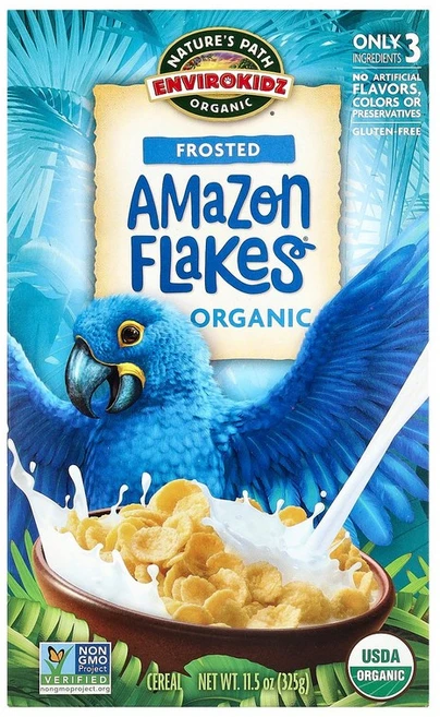 Nature's Path EnviroKidz 유기농 Frosted Amazon Flakes® 시리얼 325g(11.5온스) - 쿠팡