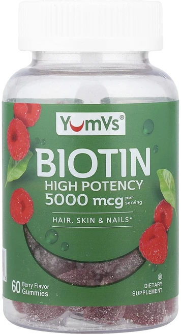 새해 첫좋은선물 YumVs 비오틴 구미젤리 고효능 베리 구미젤리 60개(구미젤리 1개당 2500mcg) 제대로 할인합니다, YumVs비오틴구미젤리고효능베리구미젤리60개구미젤리1개, 1개 - 쿠팡