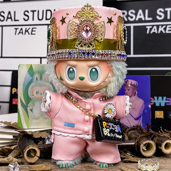 라부부 지드래곤 GD 인형옷 1~3세대 모음전(15cm~17cm/인형미포함)/팝마트 의상 악세서리 꾸미기 키링, 07.GD 콘서트핑크자켓패션, 1개