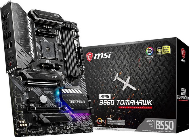 MSI MAG B550 TOMAHAWK 메인 보드 ATX [AMD B550 칩셋] MB5028, B550 RGB 게이밍 클래식 ATX