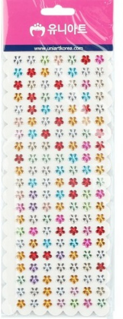 유니아트 비즈스티커 75번 보석 스티커 꽃스티커