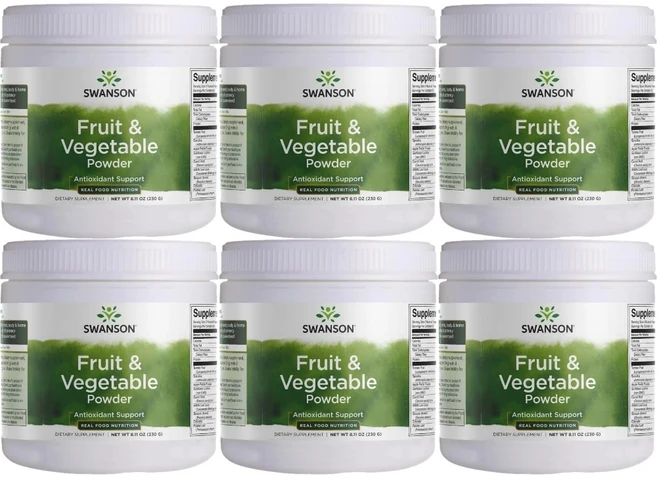 스완슨 고흡수 과일 야채 파우더 분말, 230g, 6개 - 쿠팡