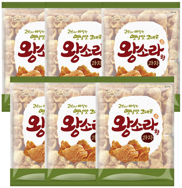 청우식품 왕소라형 과자, 120g, 9개