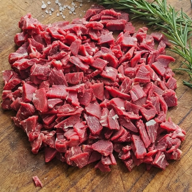 황학고기 소고기 국거리 500g 목초사육 겉지방 제거, 1개