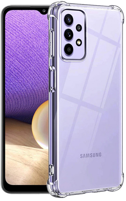 퀵핀 1+1 갤럭시A32 LTE 클리어 범퍼 젤리 휴대폰 케이스