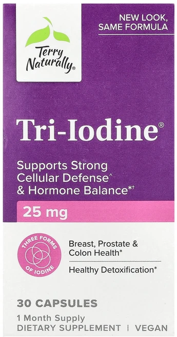 Terry Naturally Tri-Iodine® 25mg 캡슐 30정 Naturally (테리 내추럴리), 1 - 쿠팡